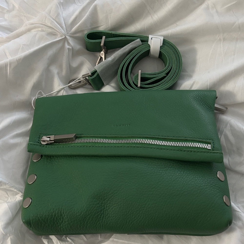 Hammitt Green Crossbody Bag with Silver Accents